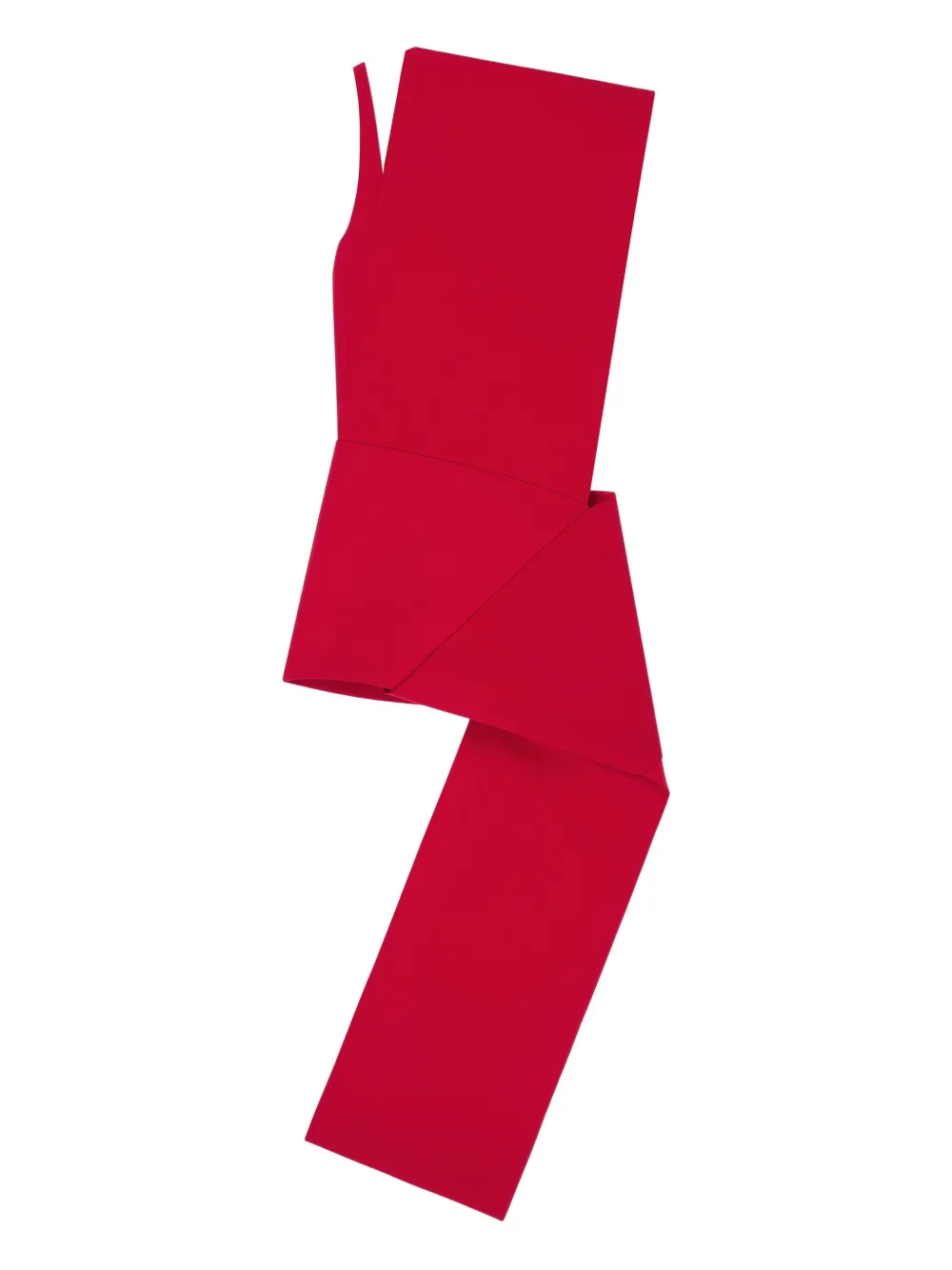 Courrèges Abito corto Oblique con inserti - Rosso