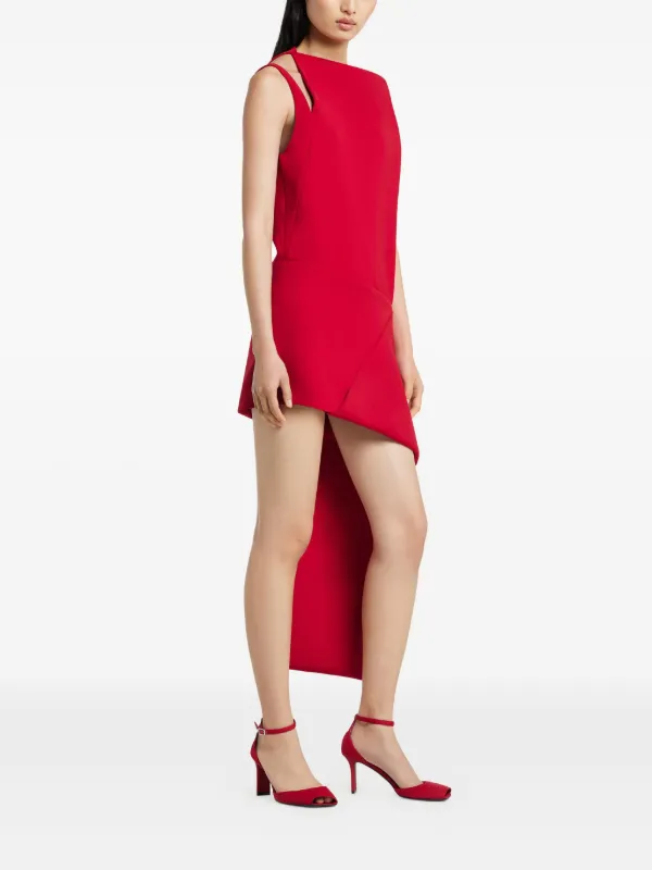 open lace back dress 1980s Red Seamed Courreges Shift Dress – Shrimpton Couture main image 0