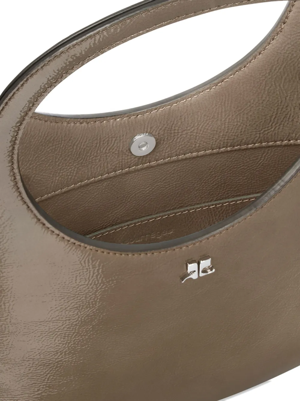 Courrèges Holy leren shopper Beige