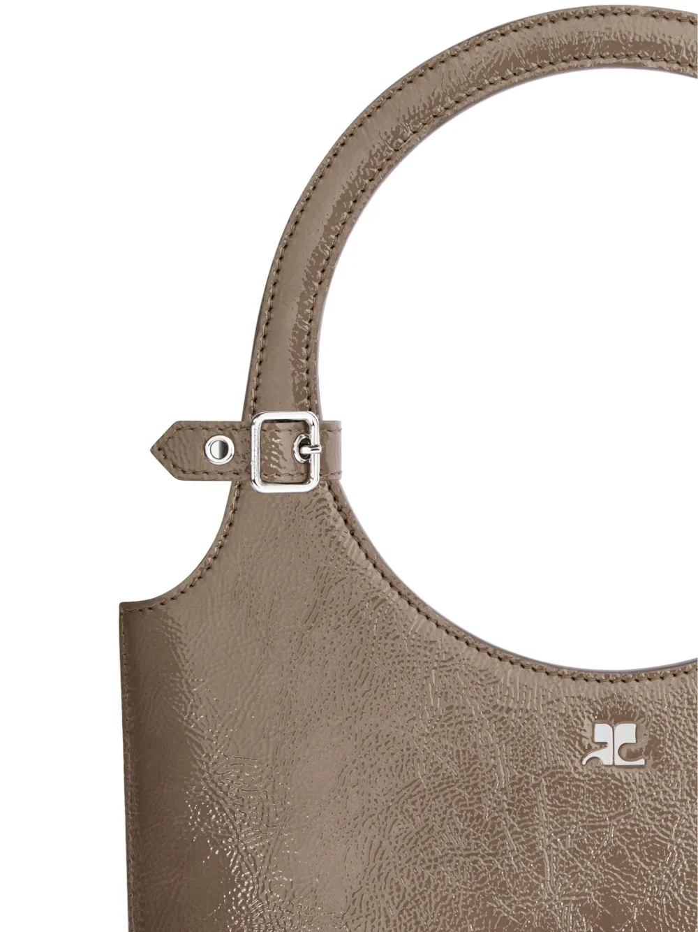 Courrèges Holy leren shopper Beige