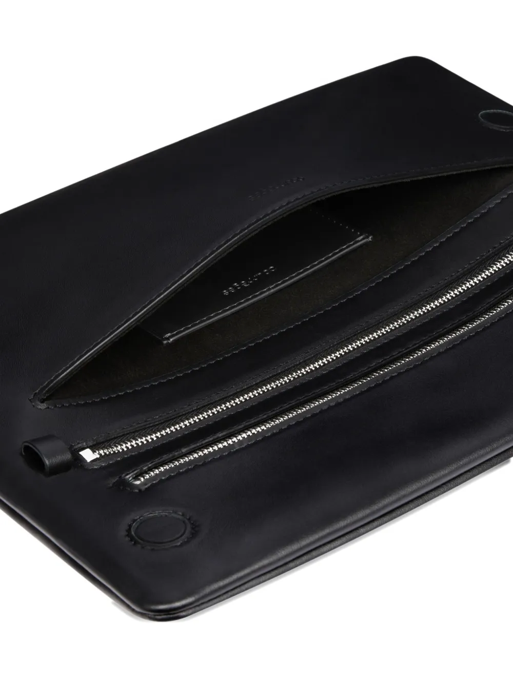 Courrèges Rectangular Shoulder Bag Adjustable Strap In Black