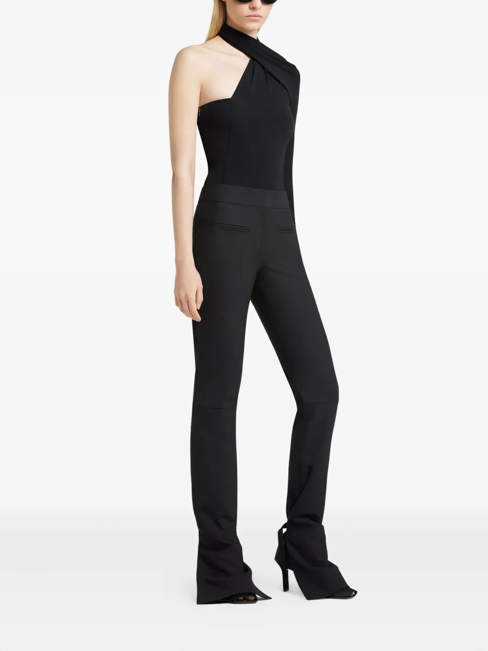 Courrèges Asymmetrische gedraaide body Zwart