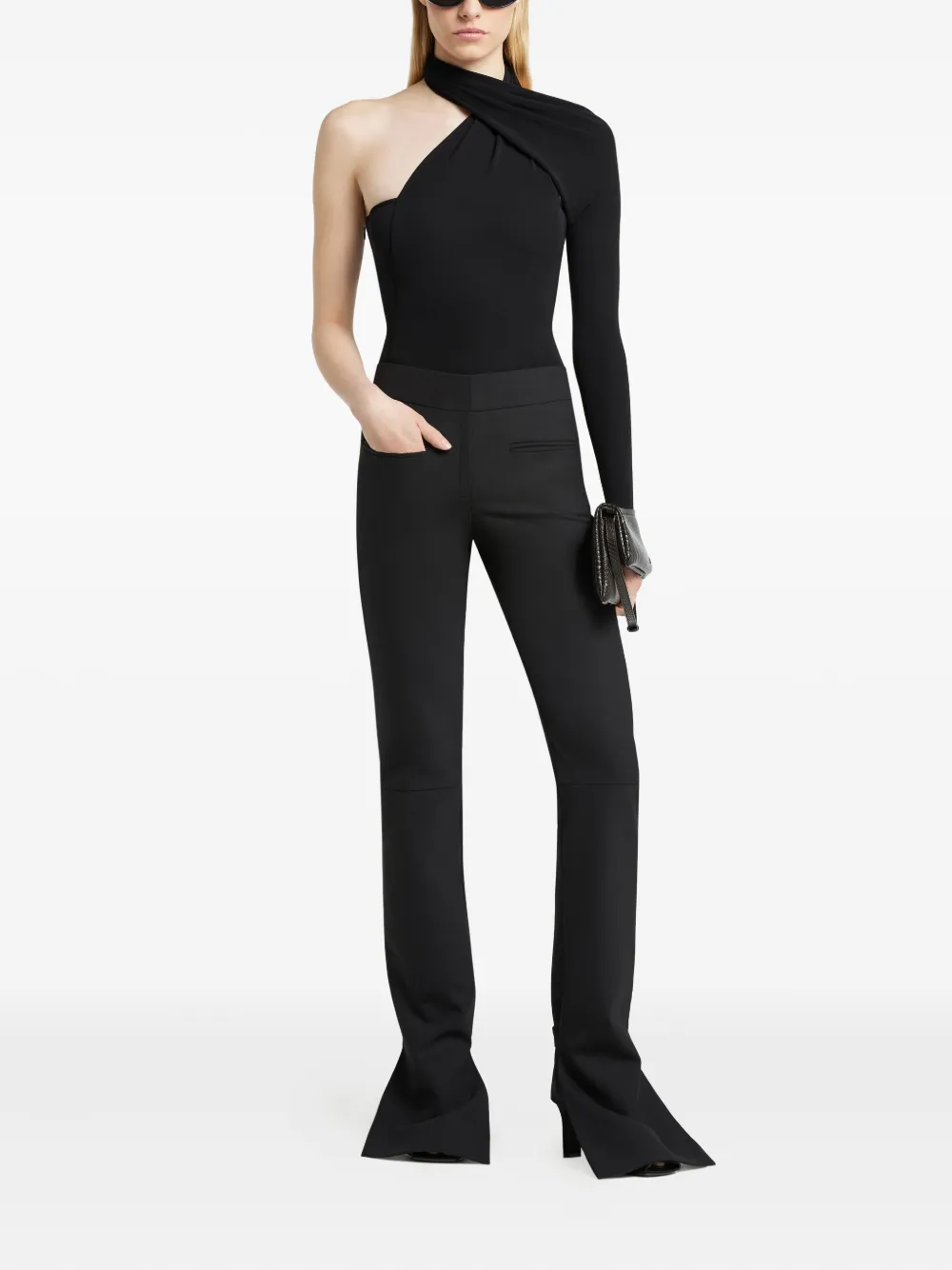 Courrèges Asymmetrische gedraaide body - Zwart