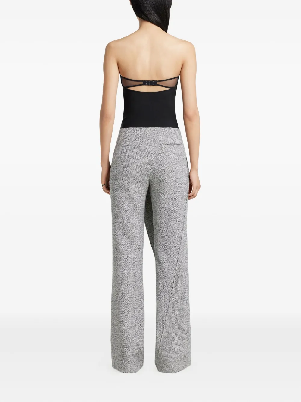 Courrèges Strapless Button-fastening Bodysuit In Black