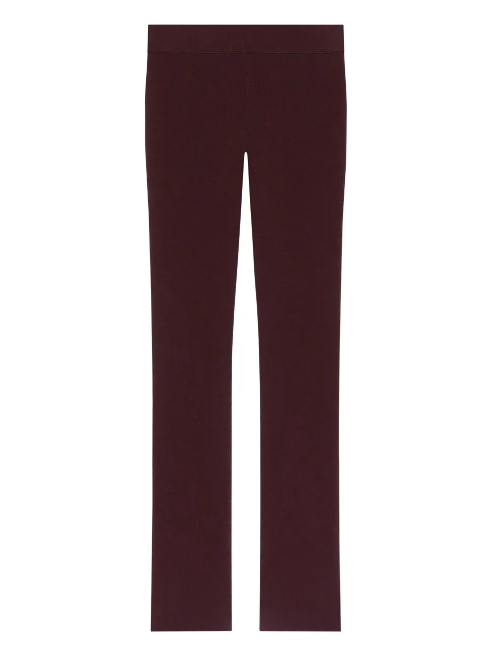 Courrèges Bootcut Interlock Trousers In Burgundy