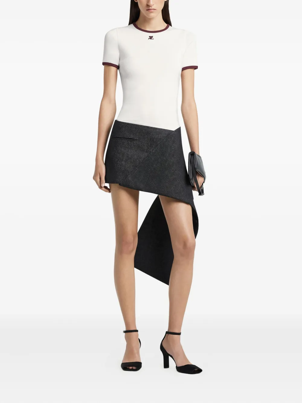 Courrèges contrast-trim cotton T-shirt | T-Shirts & Jersey Shirts | Image 2