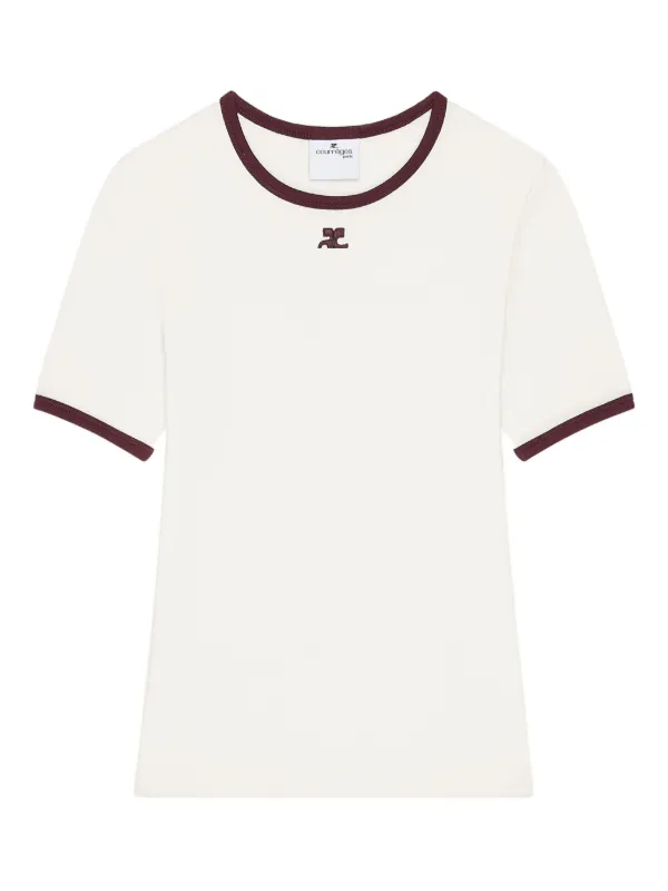 Courrèges コントラストトリム Tシャツ | ホワイト | FARFETCH JP