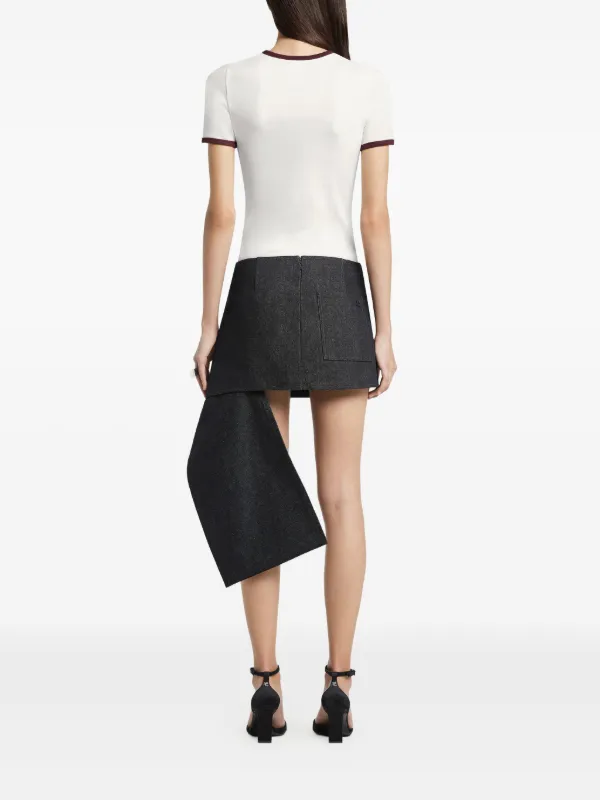 courreges コントラストトリム　Tシャツ Courrèges コントラストトリム Tシャツ | ブラック | FARFETCH JP