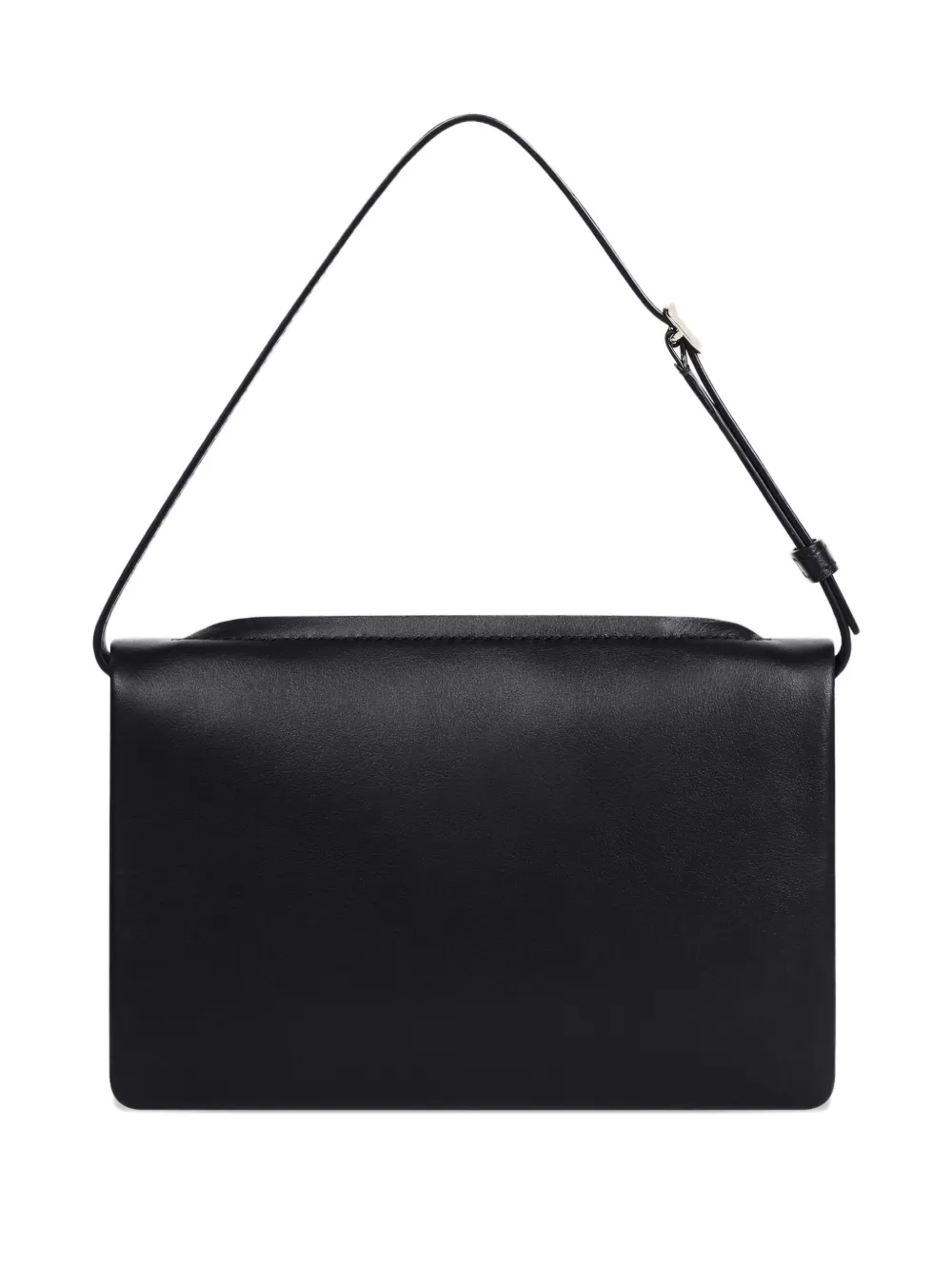 Courrèges Cuff Leather Shoulder Bag In Black