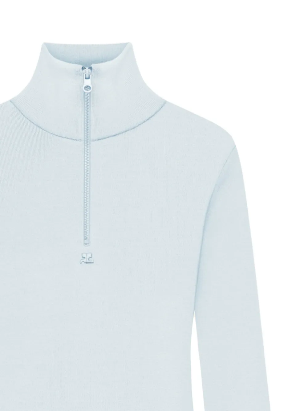 Courrèges zipped mock-neck sweater | Knitted Sweaters | Image 2
