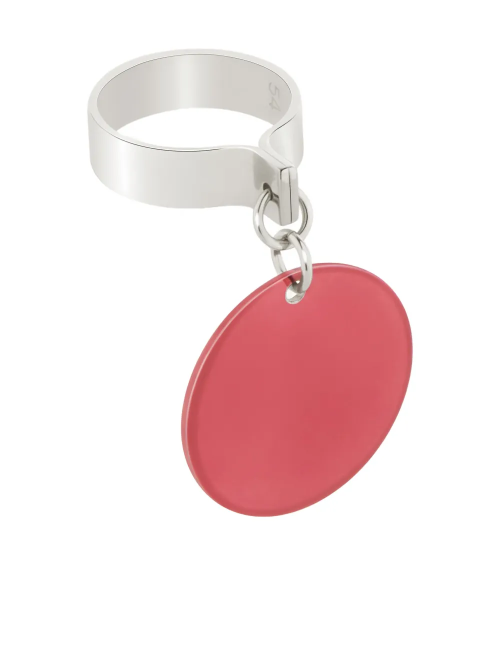 Courrèges Anello con placca - Argento