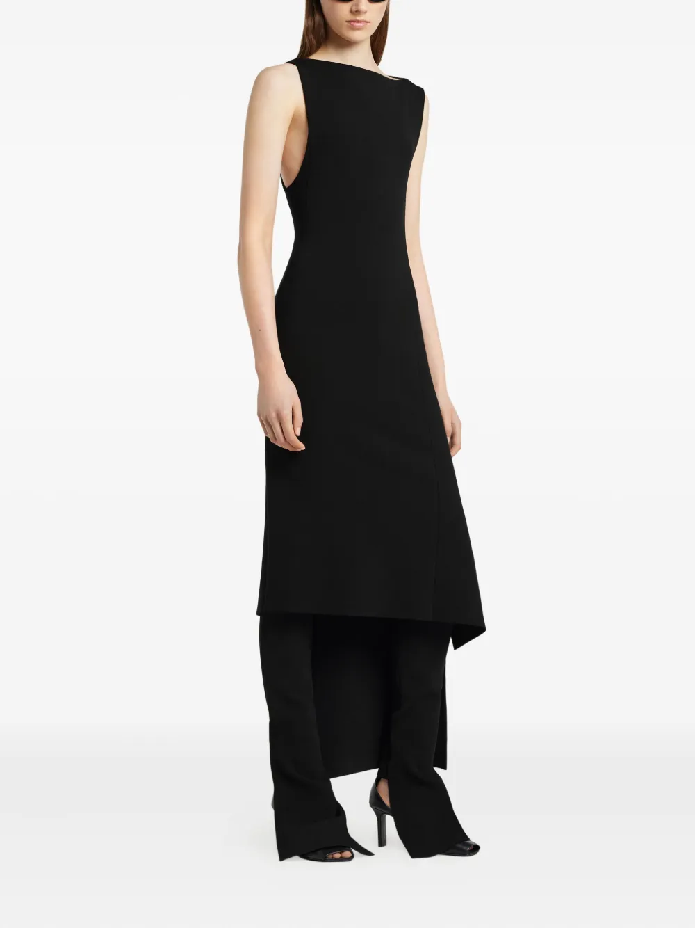 Courrèges Asymmetrische jurk - Zwart