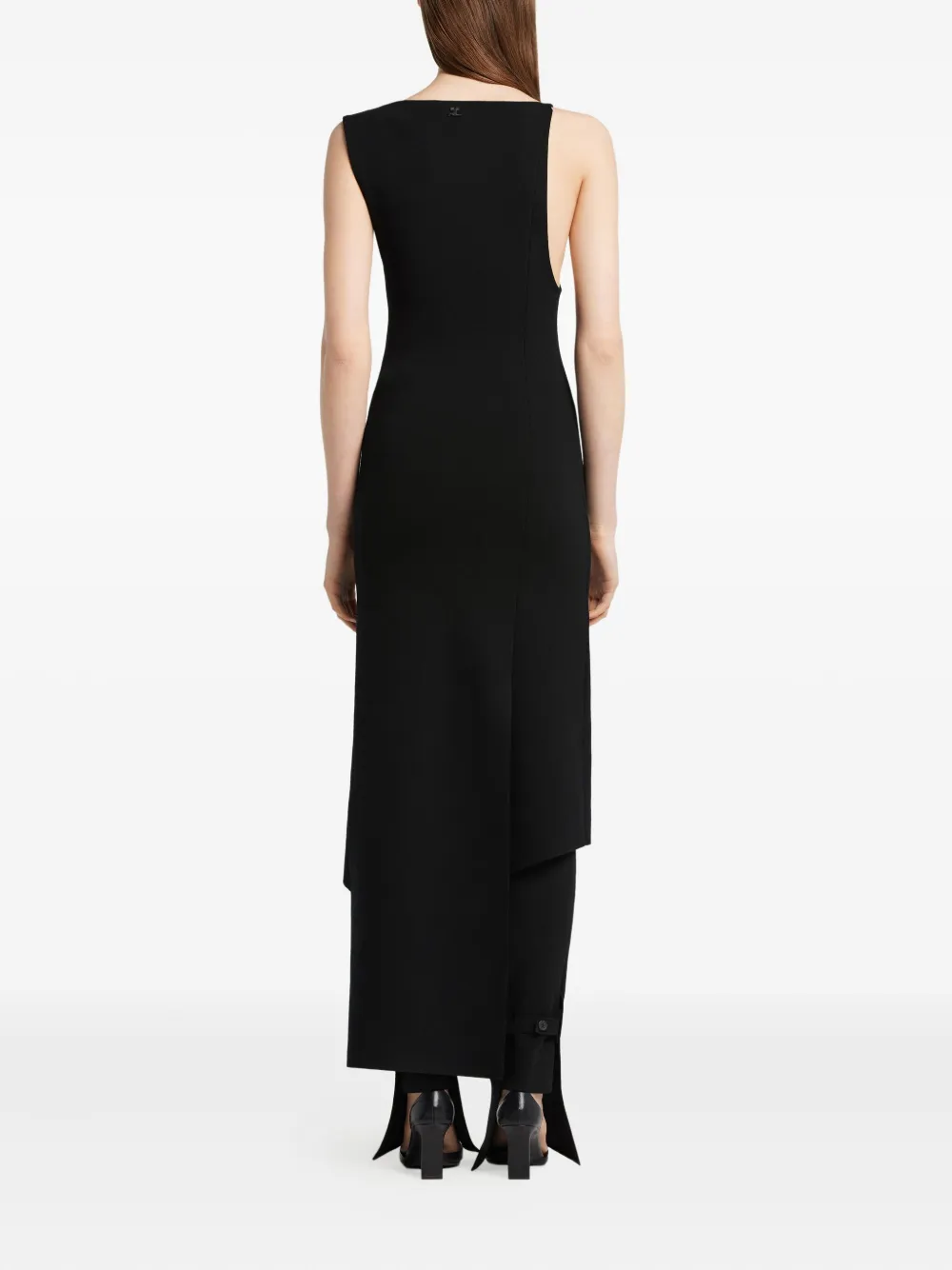 Courrèges Asymmetrische jurk Zwart