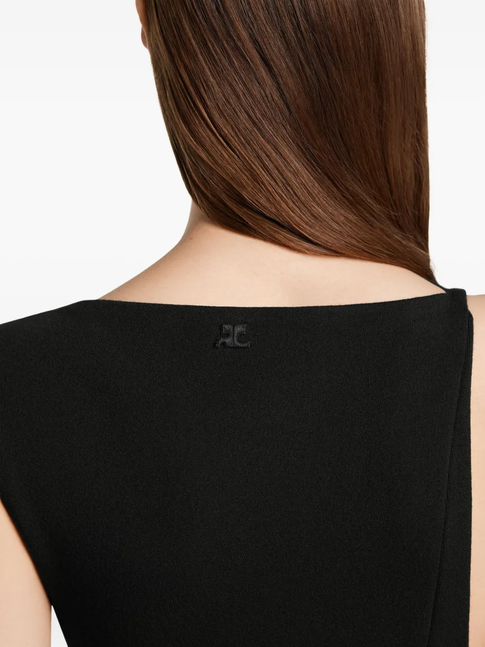 Courrèges Asymmetrische jurk Zwart