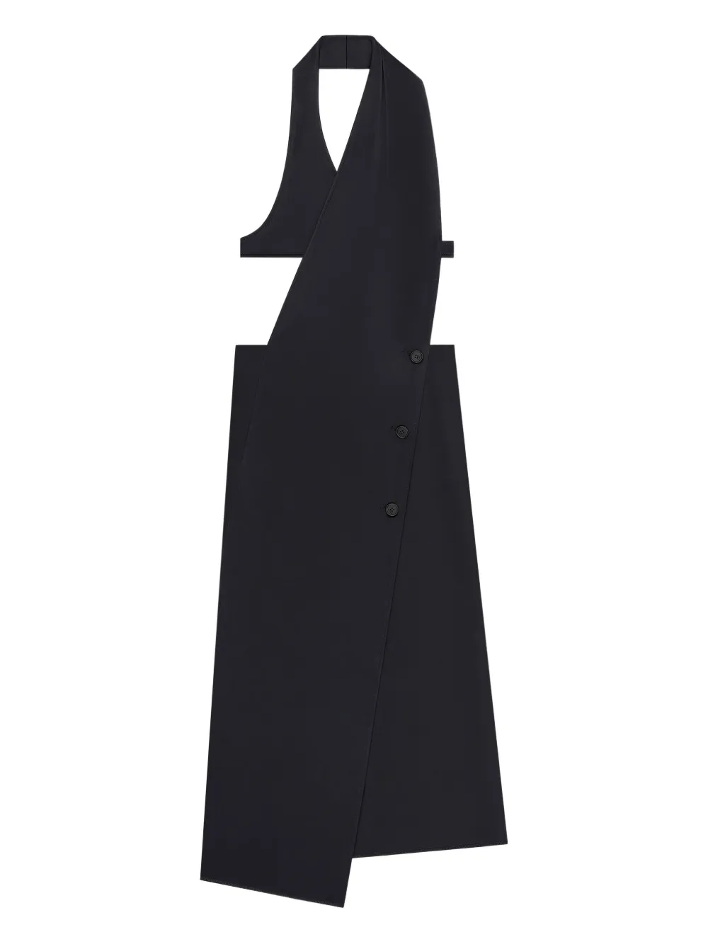 Courrèges double-breasted crossover-front midi dress | Black | Image 1