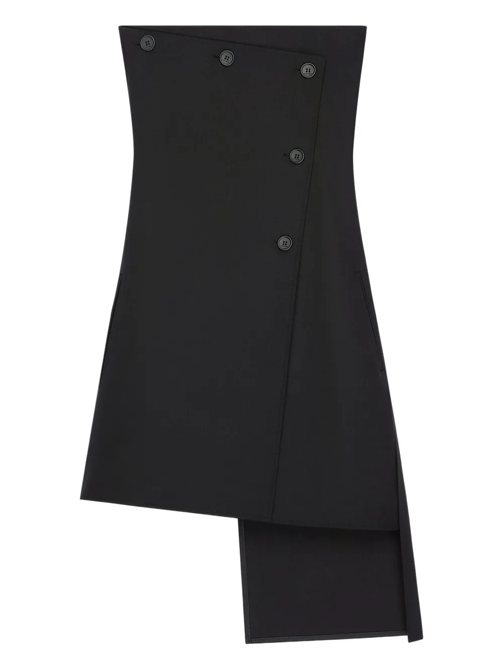 Courrèges strapless button-fastening mini dress | Black | Image 1