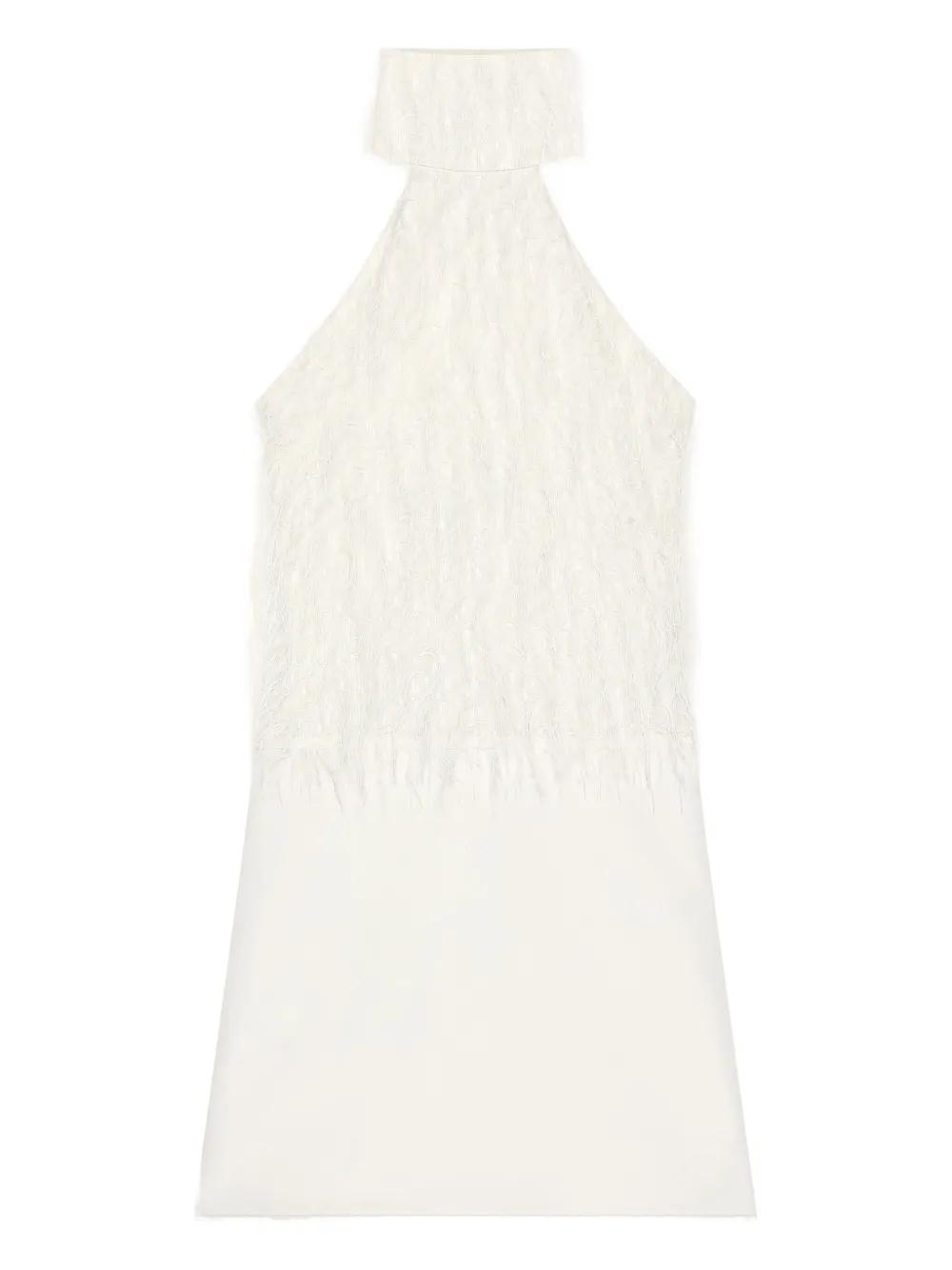 Courrèges halter-neck fringe-detail mini dress | White | Image 1