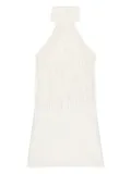Courrèges halter-neck fringe-detail mini dress - White