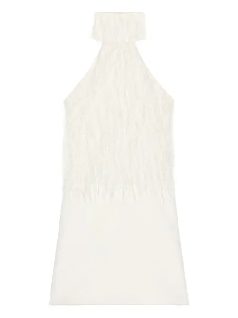 Courrèges halter-neck fringe-detail mini dress