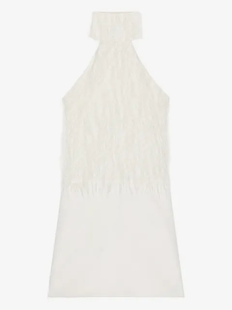 Courrèges halter-neck fringe-detail mini dress