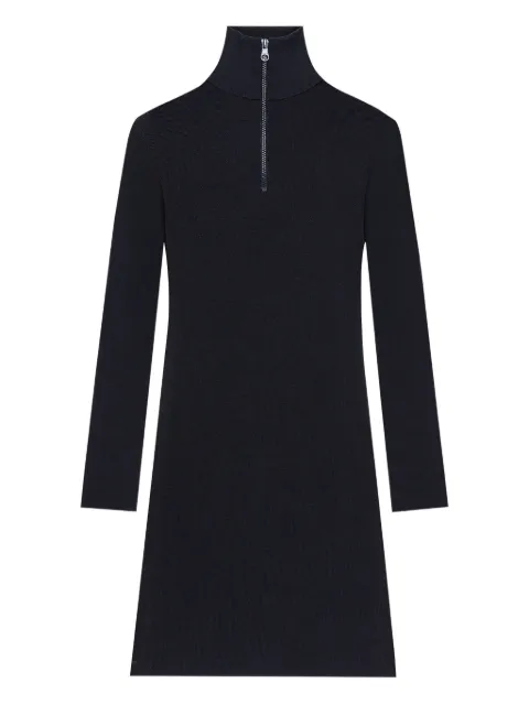 Courrèges mock-neck zip-front mini dress