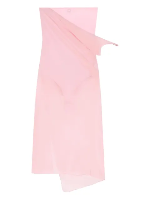 Courrèges draped jersey bustier dress
