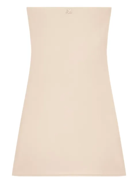 Courrèges vestido corto con aplique del logo