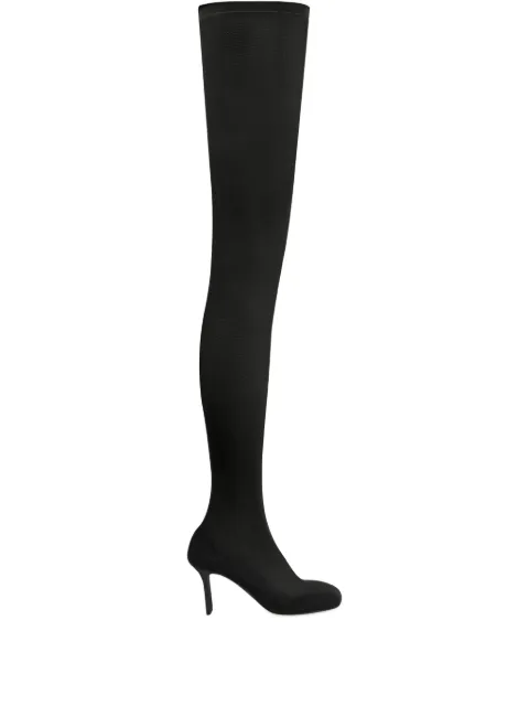 Courrèges square-toe mesh over-the-knee boots