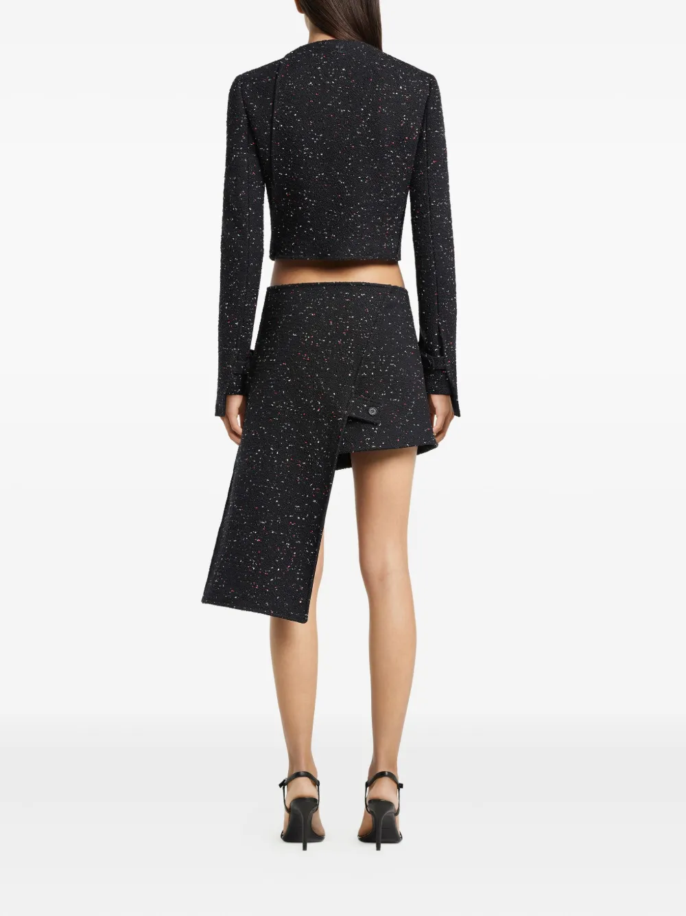 Courrèges asymmetrical-panel tweed mini skirt | Asymmetric & Draped Skirts | Image 2