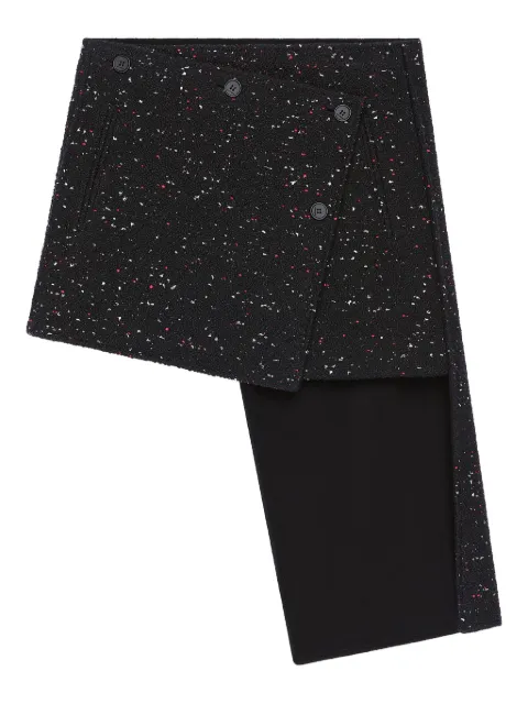 Courrèges asymmetrical-panel tweed mini skirt