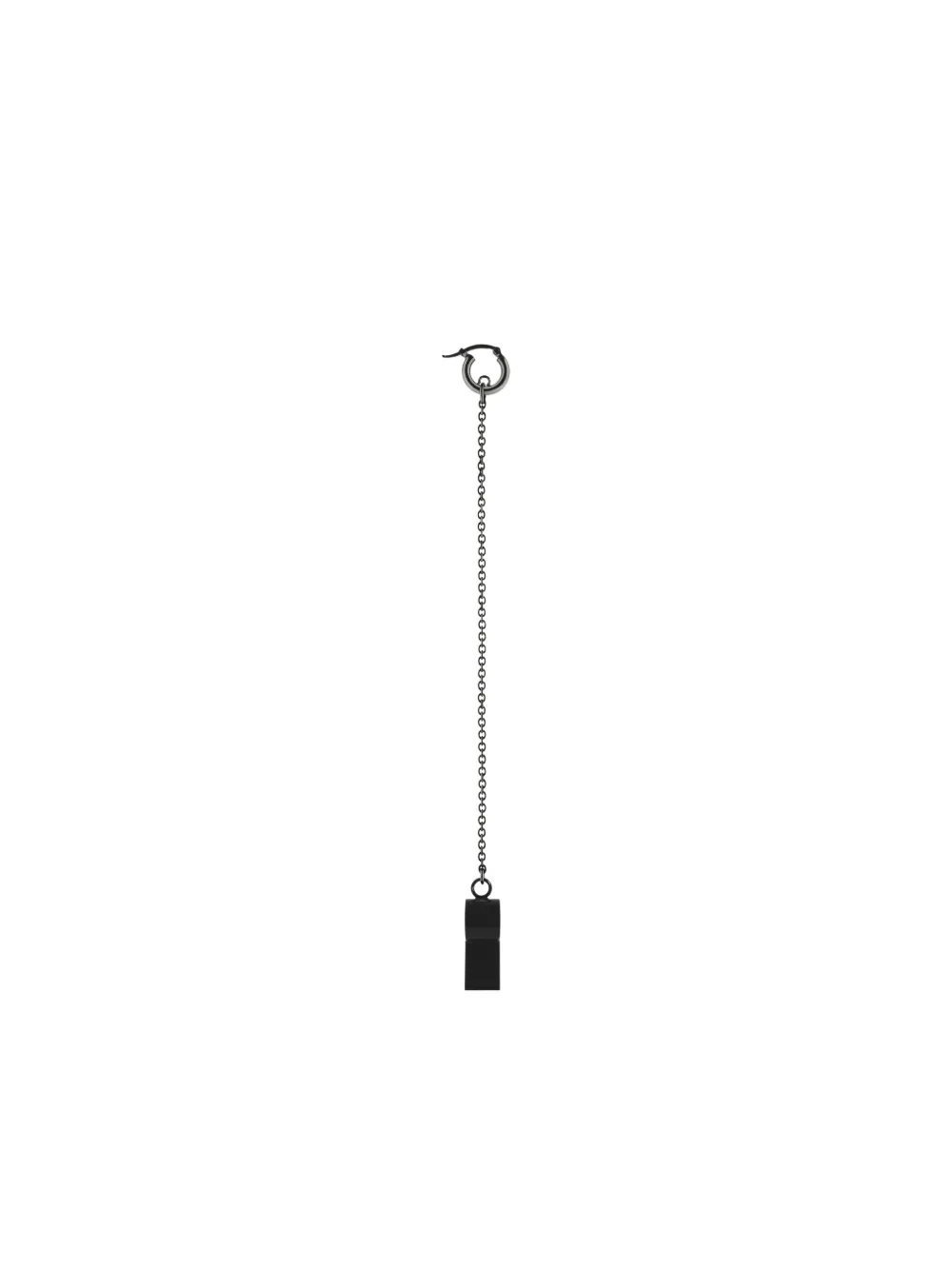 Courrèges Orecchino Whistle con catena - Nero