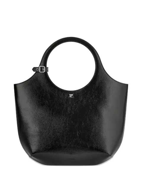 Courrèges medium Holy circular-handle leather tote bag