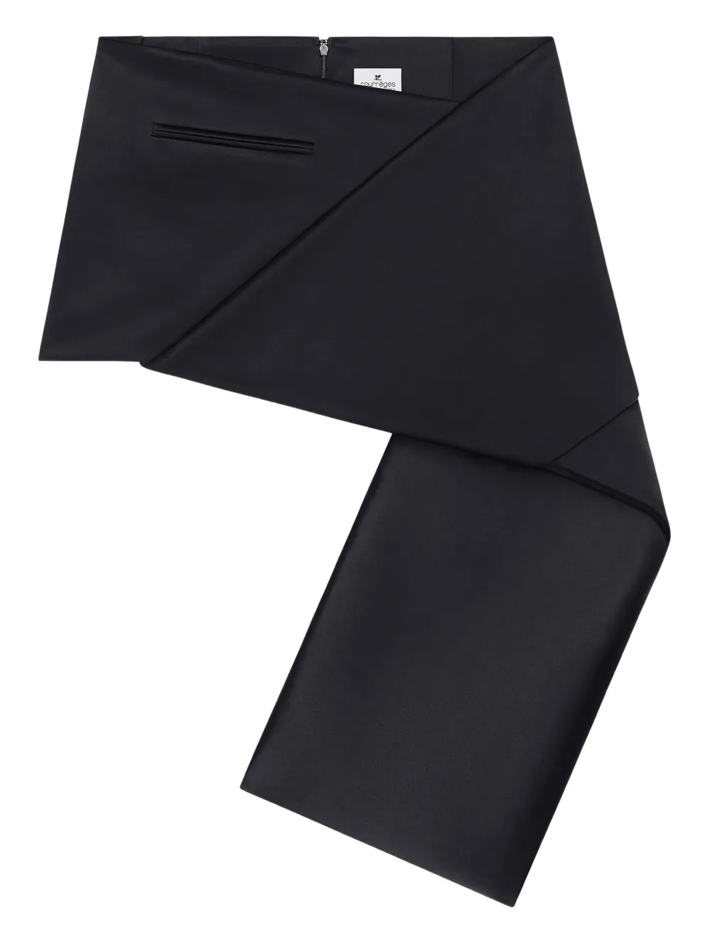 Courrèges Folded Panelled Mini Skirt In Black