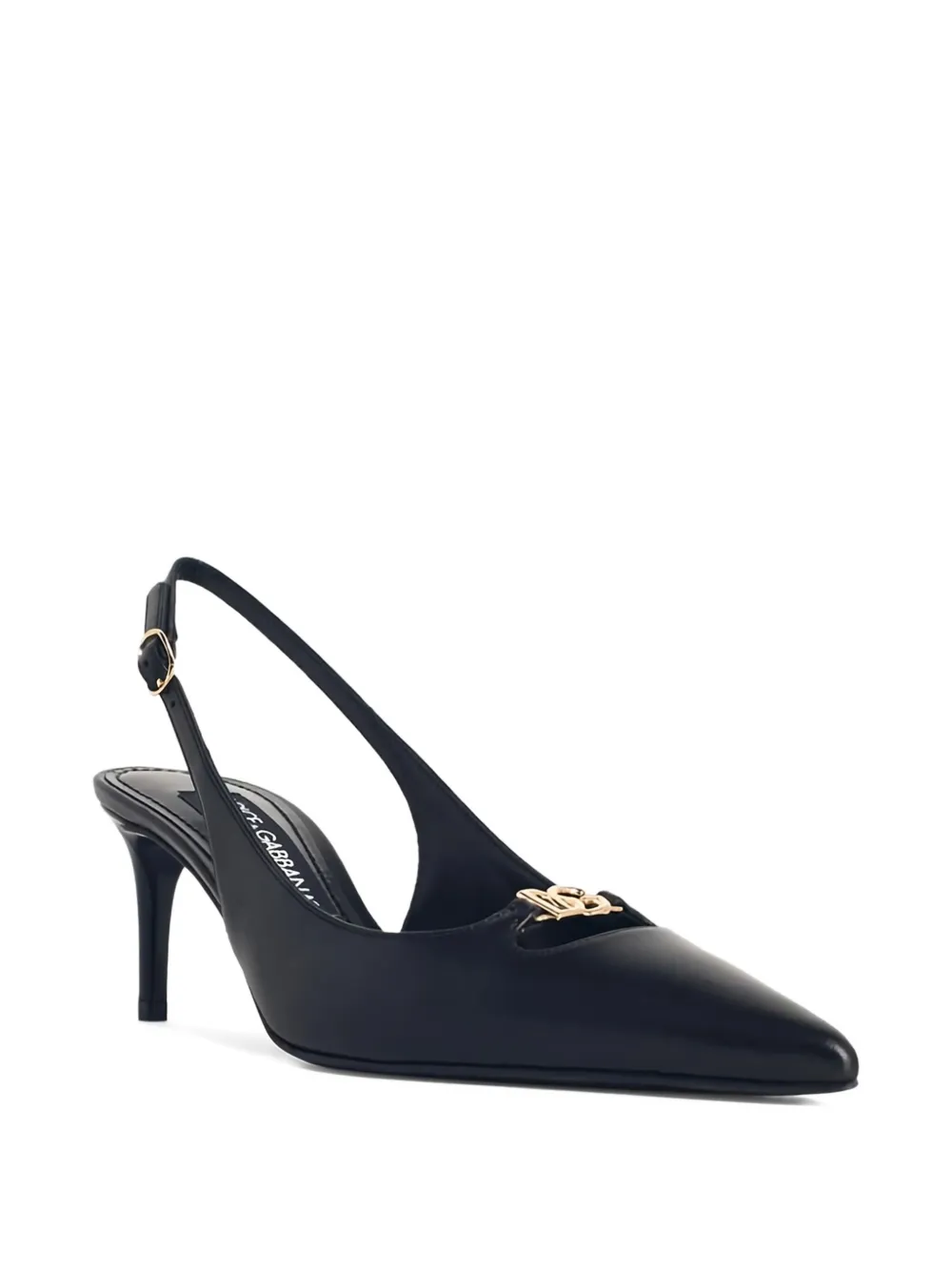 Dolce & Gabbana 70mm slingback logo pumps Black
