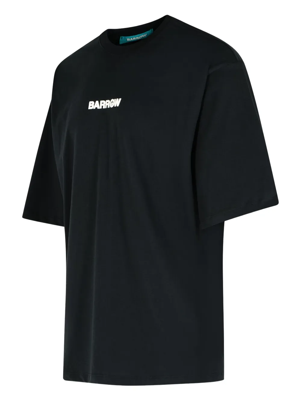 BARROW T-shirt met beerprint en ronde hals Zwart