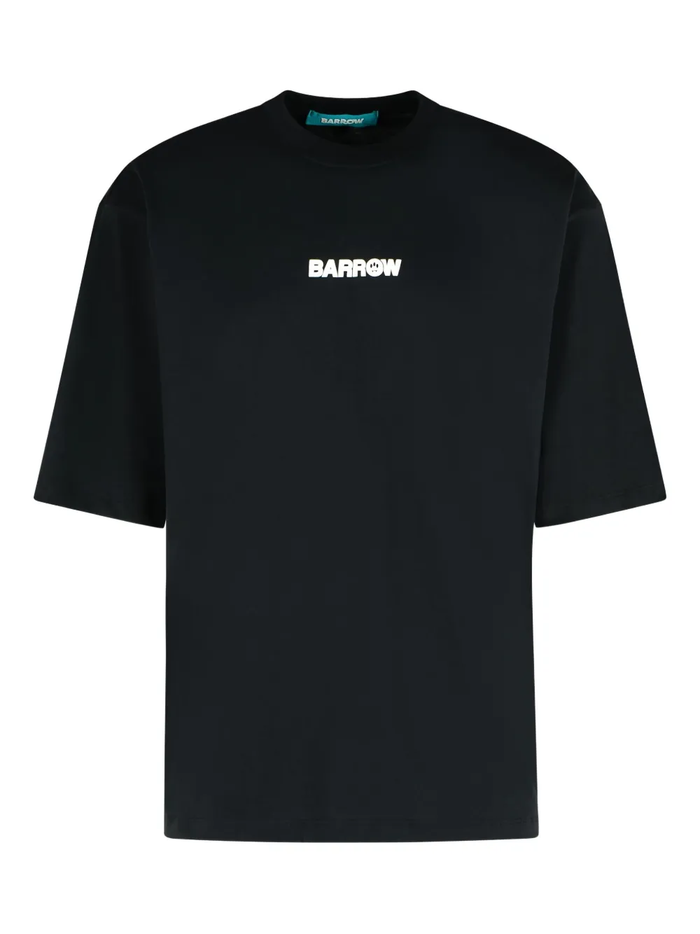 BARROW T-shirt met beerprint en ronde hals Zwart