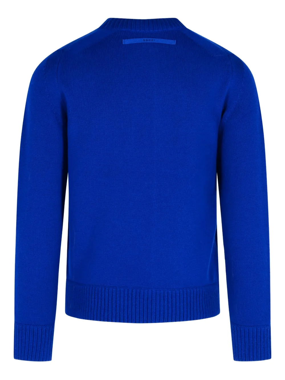 sacai zip-detail crew-neck sweater Blauw