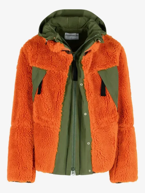 sacai hood sherpa jacket