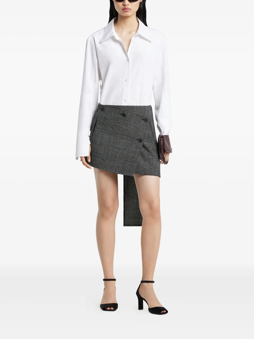 Courrèges cuff-detail shirt - Wit