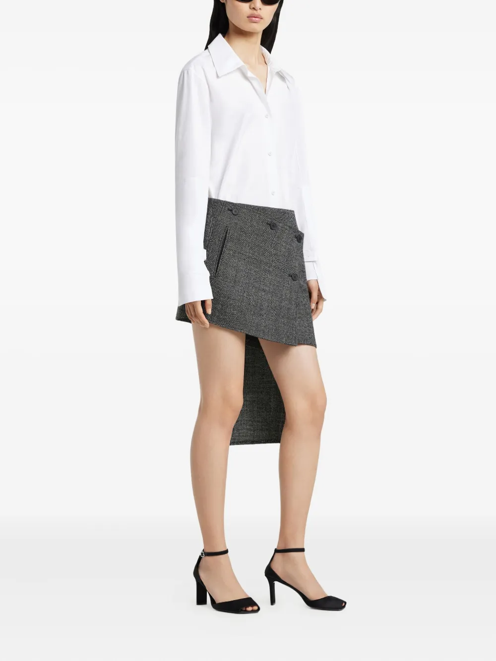 Courrèges Cuff-detail Shirt In White