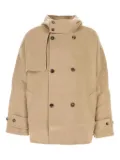 JW Anderson hooded wool double-breasted coat - Neutrals