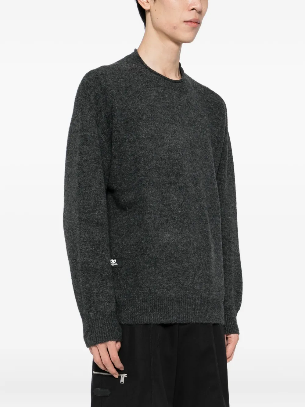 CHOCOOLATE Trui met logopatch Grijs