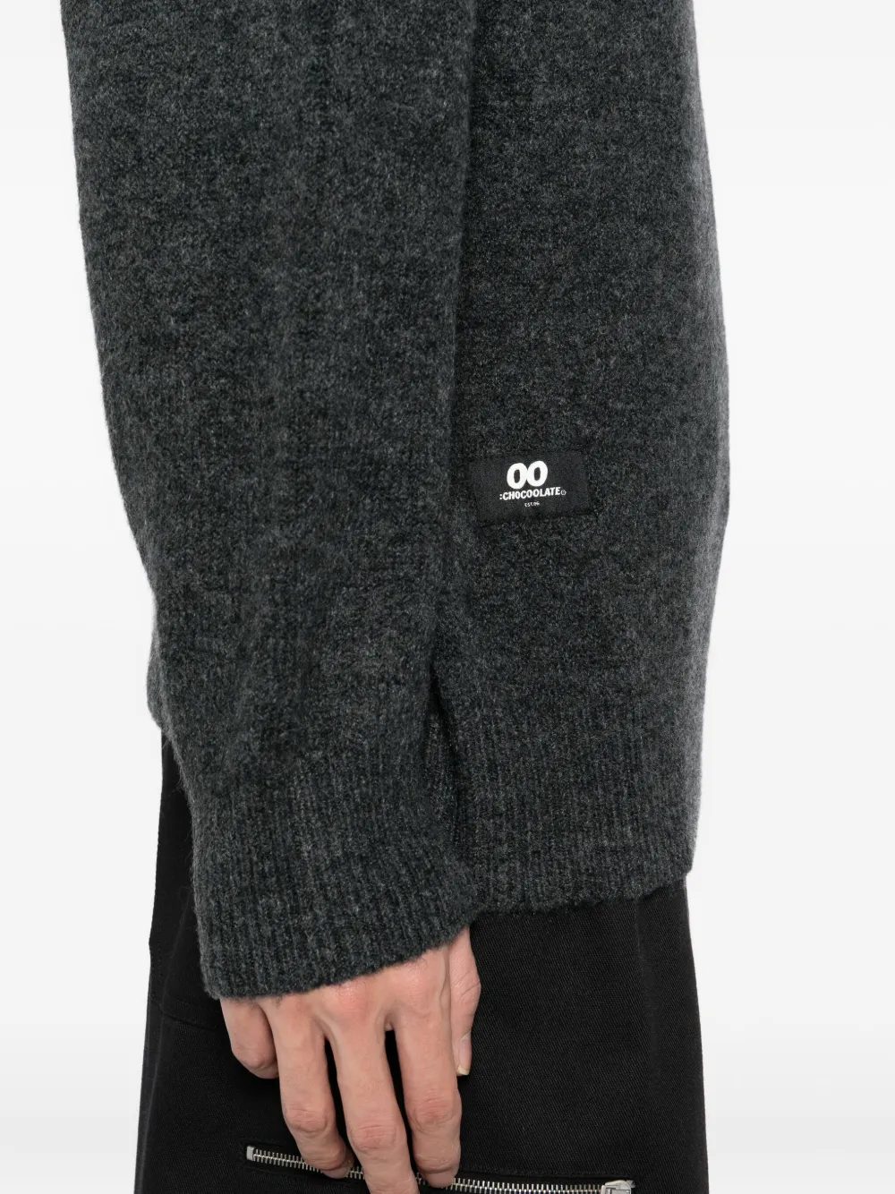 CHOCOOLATE Trui met logopatch Grijs