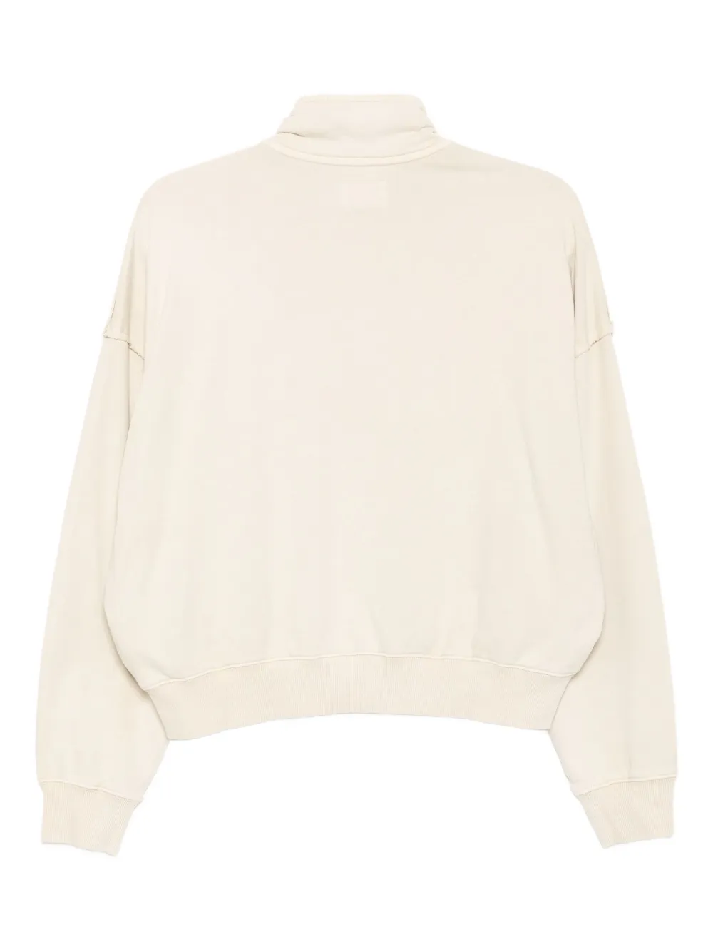 Izzue Panelled Cotton Sweatshirt In White