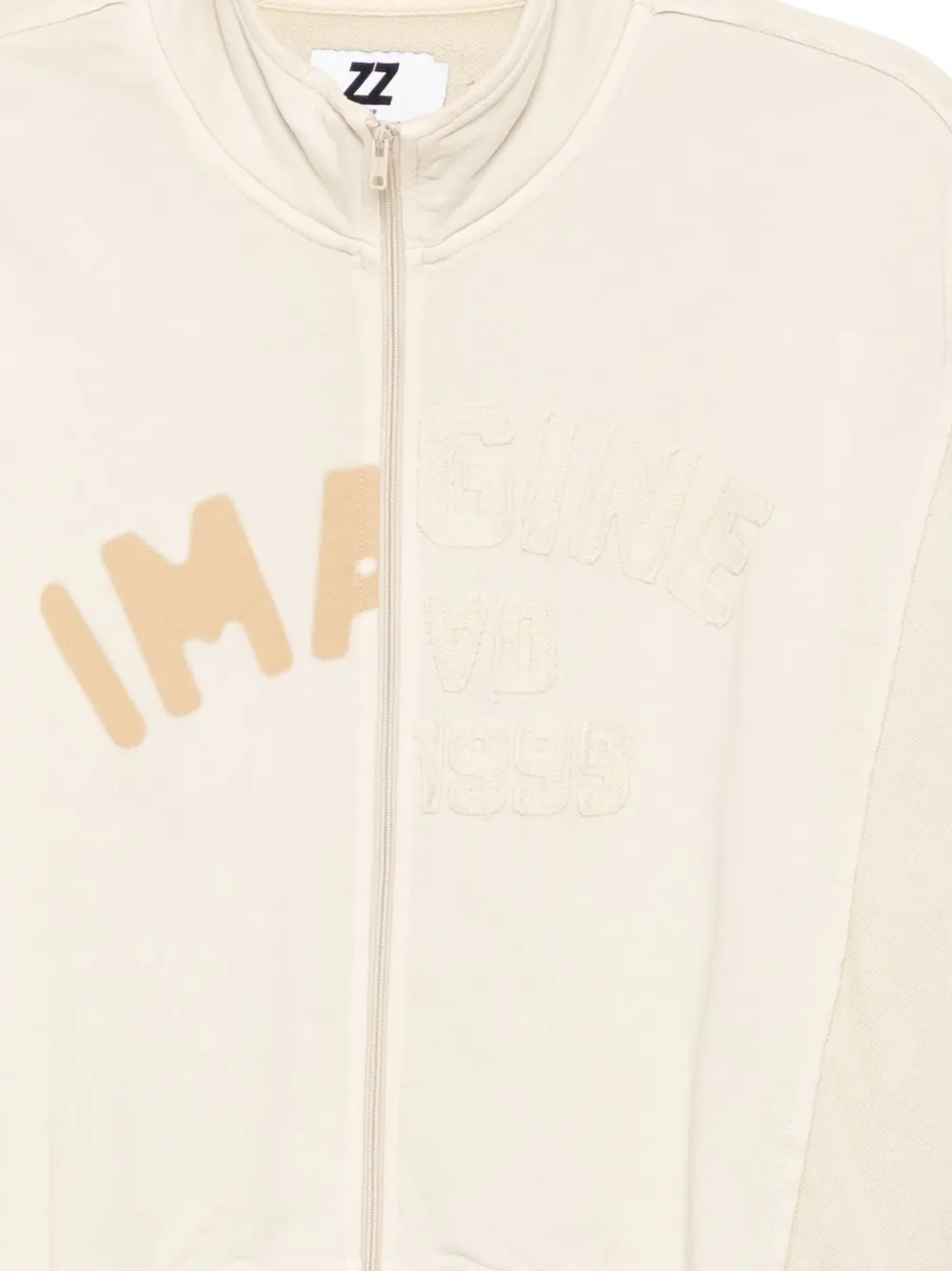 Izzue Panelled Cotton Sweatshirt In White