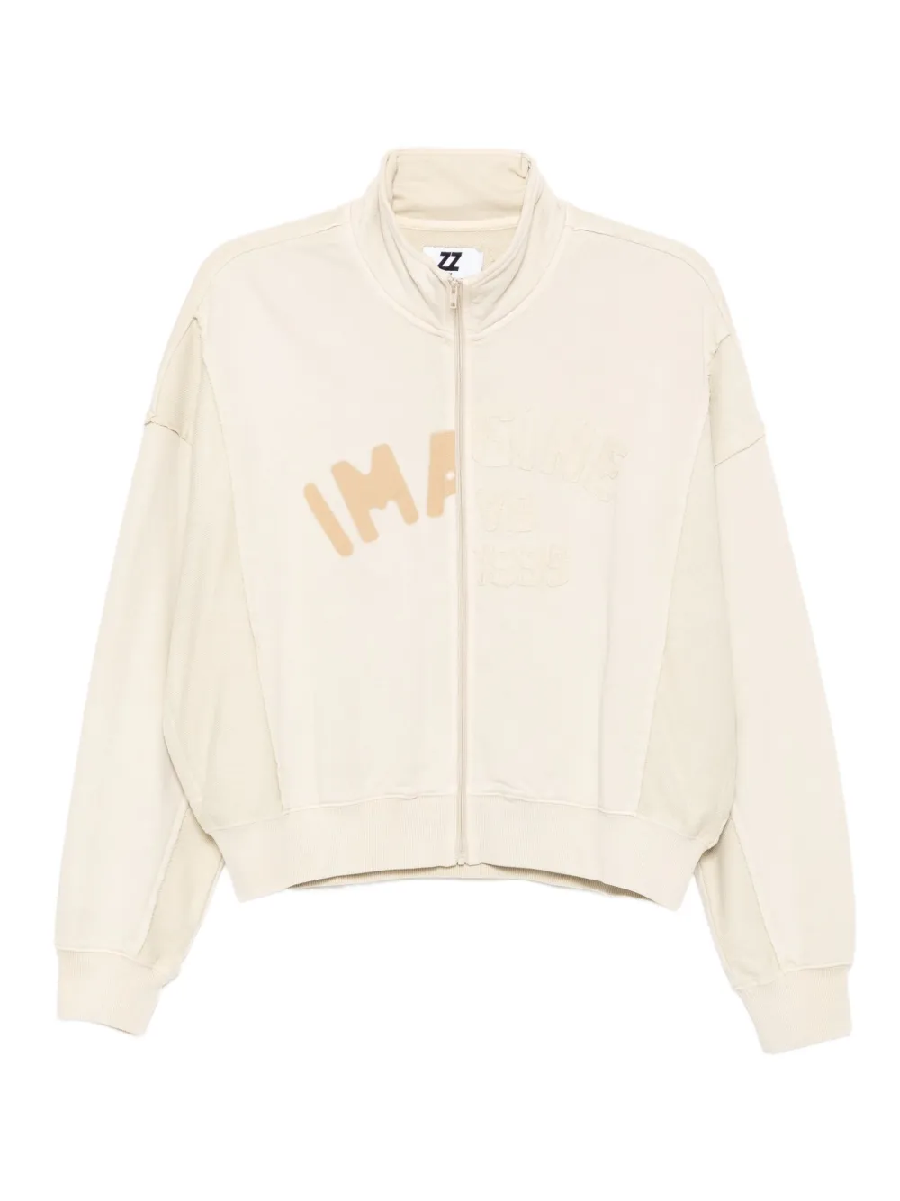 Izzue Panelled Cotton Sweatshirt In White
