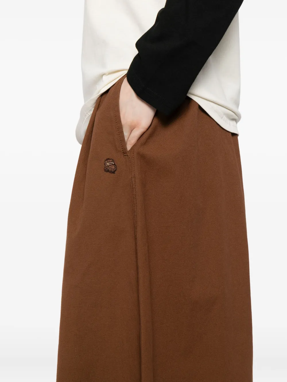 Fingercroxx Logo-plaque Skirt In Multi