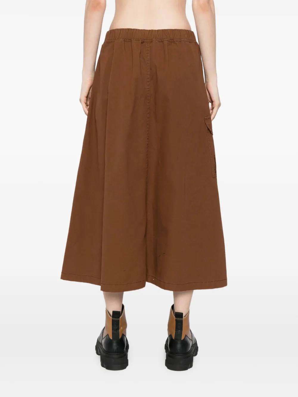 Fingercroxx Logo-plaque Skirt In Multi