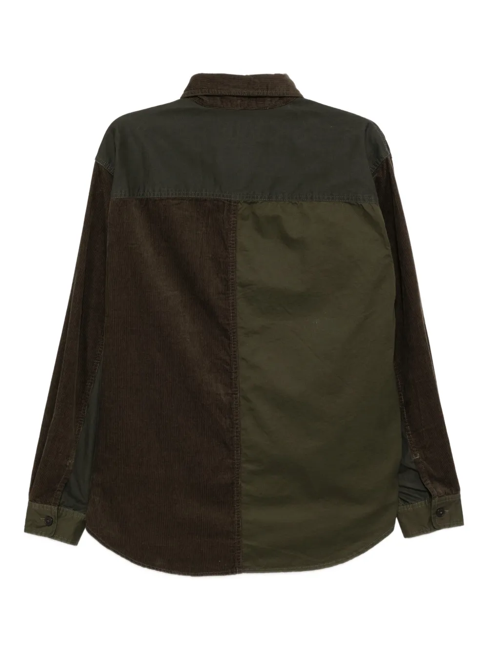 CHOCOOLATE Overhemd met patchwork - Groen