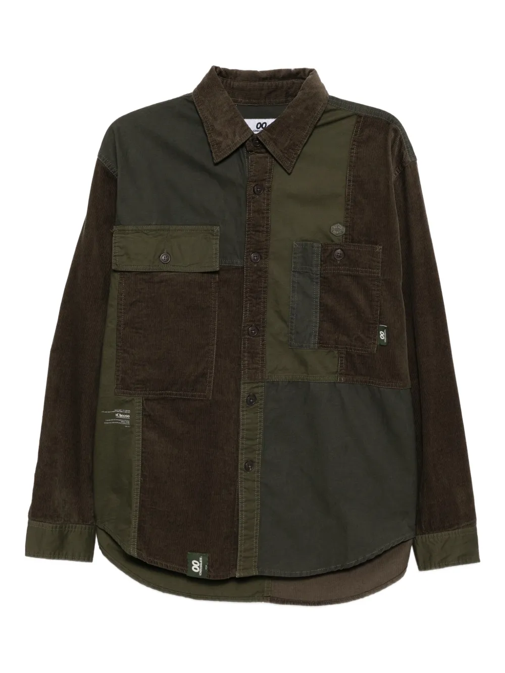 CHOCOOLATE patchwork shirt | Green | Image 1